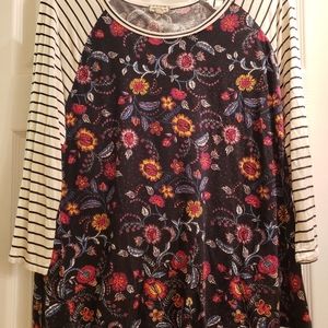 Eyeshadow XL 3/4 sleeve tshirt